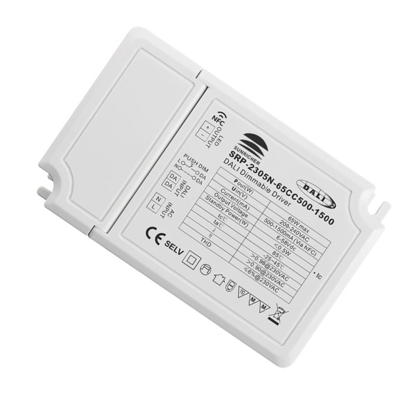 SRP-2305N-65CC500-1500 65W CC 500 to 1500mA LED Driver DALI NFC