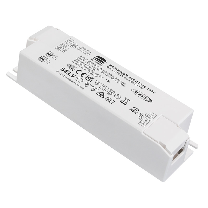 SRP-2309N-45CCT500-1400 CC CCT LED Light NFC DALI 2 Driver 45W