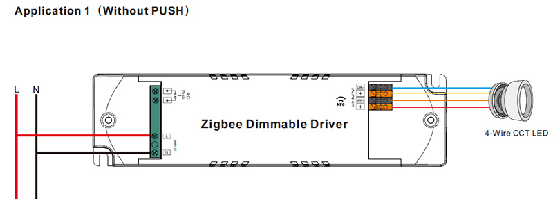 SRP-ZG9105N-12CCT100-700 CC Dimmable NFC Zigbee CCT LED Driver 12W Wiring Diagram