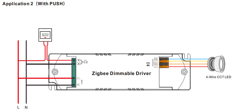 SRP-ZG9105N-15CCT100-700 15W NFC CCT Zigbee LED Strip Driver CC Wiring Diagram