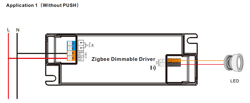 SRP-ZG9105N-36CC350-1050 CC 36W NFC Diming LED Driver Zigbee Wiring Diagram