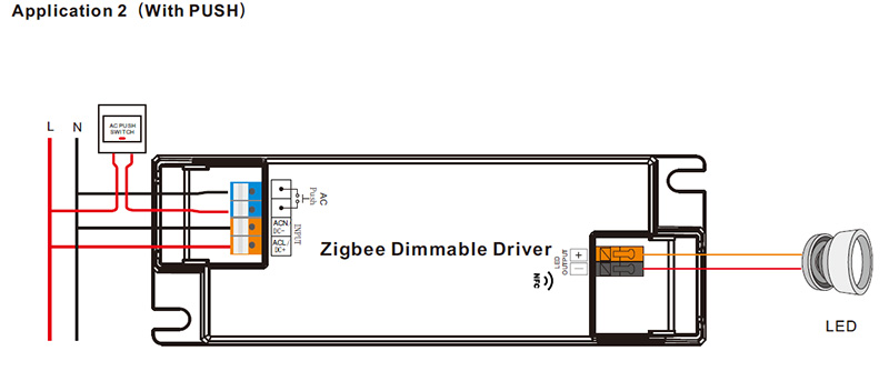 SRP-ZG9105N-36CC350-1050 CC 36W NFC Diming LED Driver Zigbee Wiring Diagram