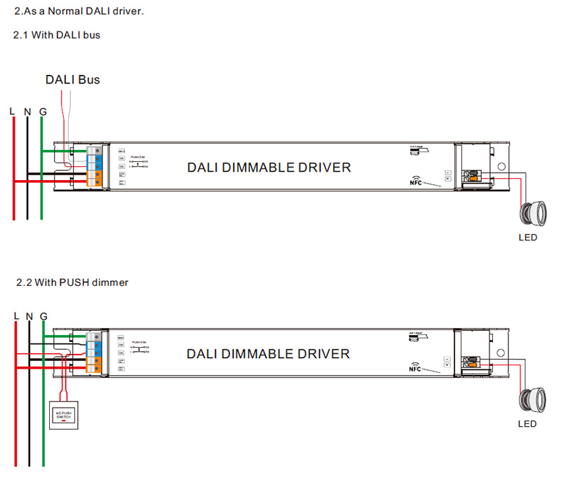  SRPL-2305iN-30CC250-850 CC 30W Dimmable NFC DALI DT6 D4i Driver Wiring Diagram