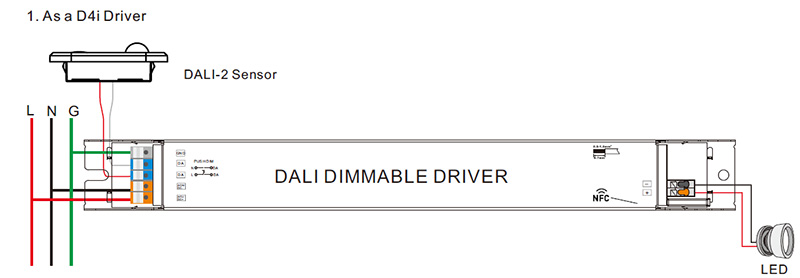 SRPL-2305iN-60CC900-1700 CC 60W D4i DALI LED Lamp Driver NFC Wiring Diagram