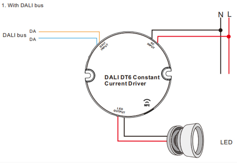 SRPY-2305N-10CC100-500 CC NFC LED Driver Wiring Diagram