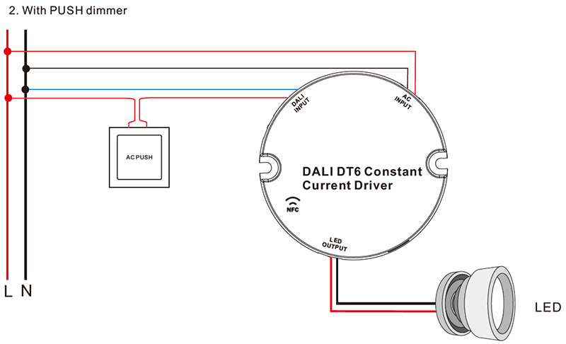 SRPY-2305N-15CC200-700 15W CC 200 to 700mA NFC DALI Dimmer Driver Wiring Diagram