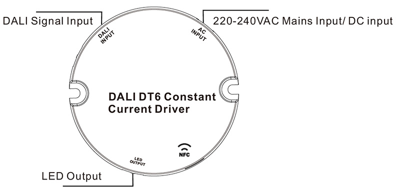 SRPY-2309N-15CCT200-700 CC NFC CCT LED DALI Dimmable Driver 15W Function introduction