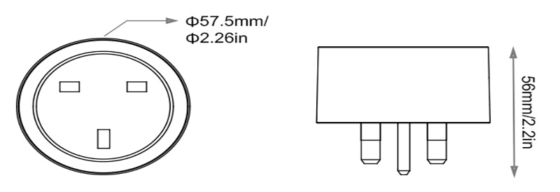 SWK01 16A Mini WiFi Tuya Smart Power Monitor Plug UK Size