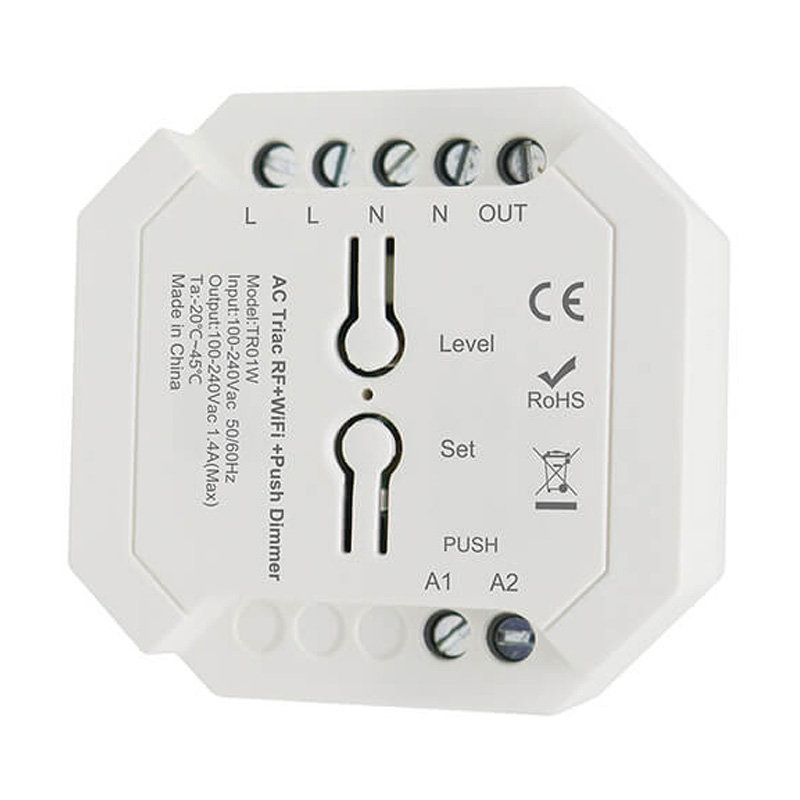 TR01W AC Push Triac Tuya WiFi RF Wireless LED Dimmer