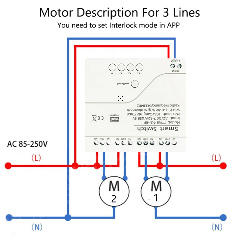 Motor Description for 3 Lines