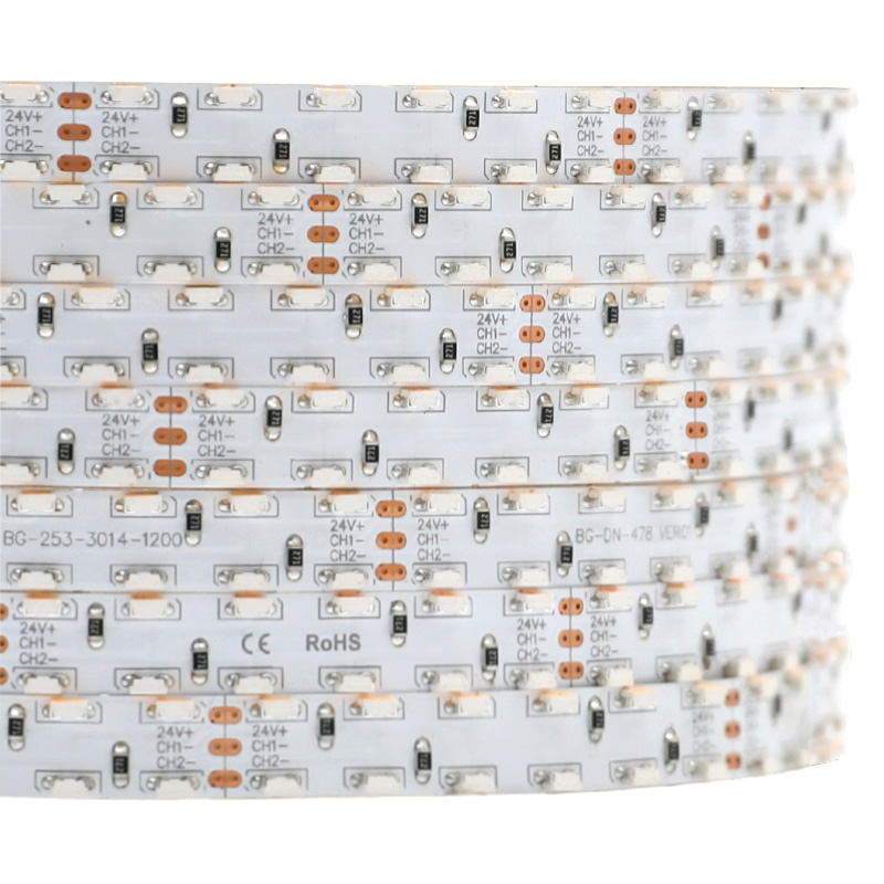 Double Row Side Emitting Series DC24V 335SMD 1200LEDs Flexible LED Tape Lighting 16.4ft/roll