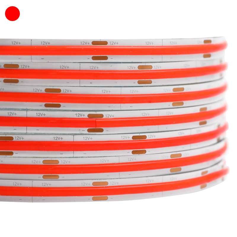 High CRI 90 SMD2110 3.28Ft 384/480Chips Optional Red Color Light Flexible COB LED Strip Lights - DC12/24V - 16.4ft/5m per Roll